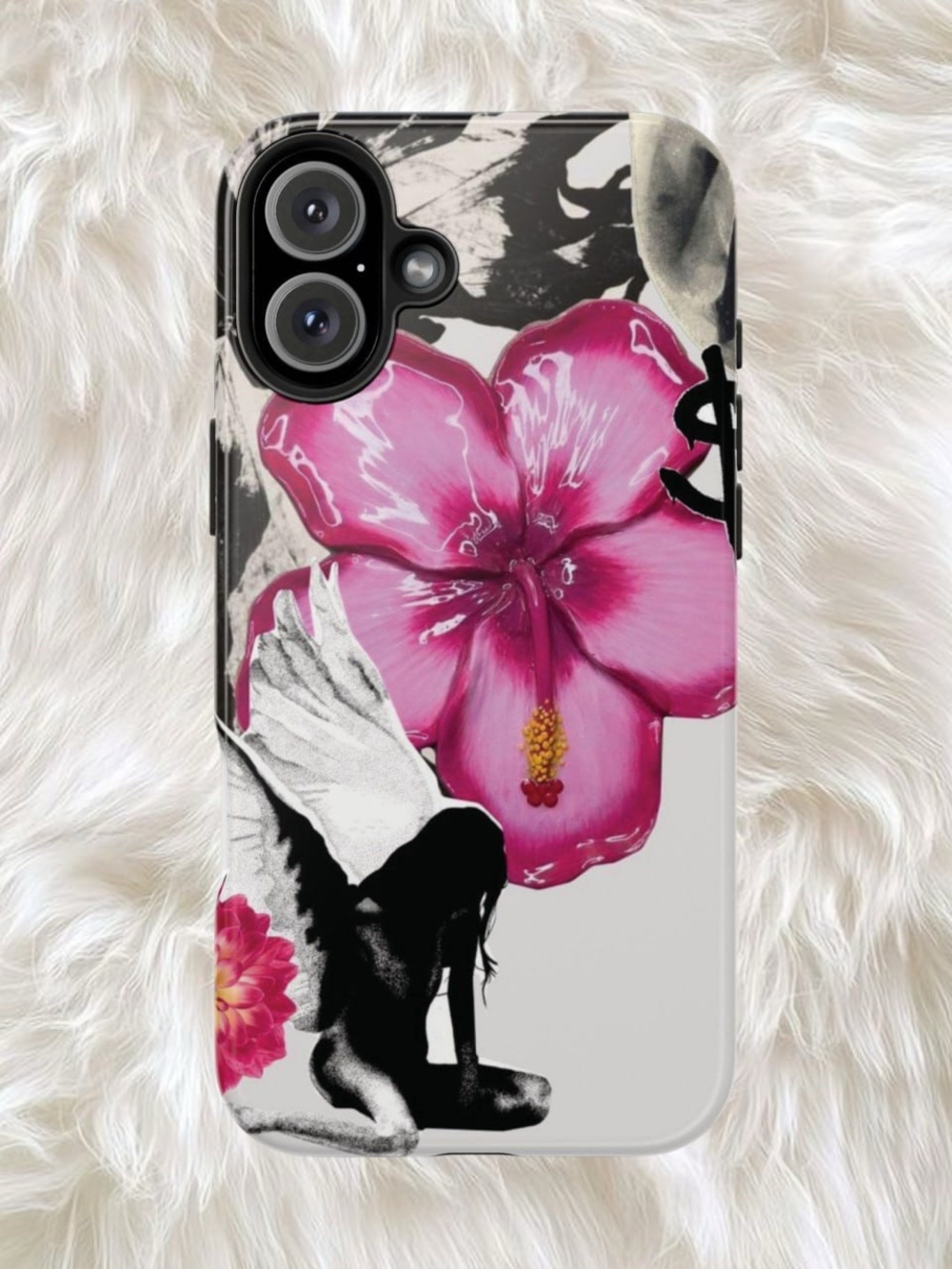 Floral Pink Girl Hibiscus Phone Case